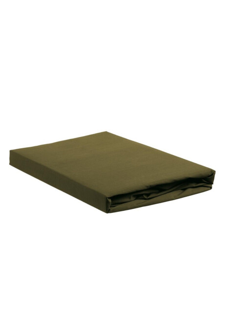 Ambiante Cotton Uni hoeslaken Olive Green