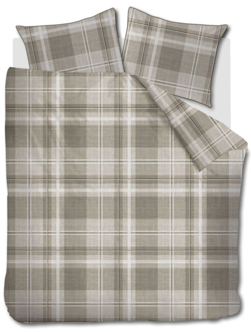 Riviera Maison Dekbedovertrek Tartan Check Zand