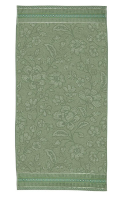 Pip Studio Handdoek Jasmin Jacquard Groen 70x140