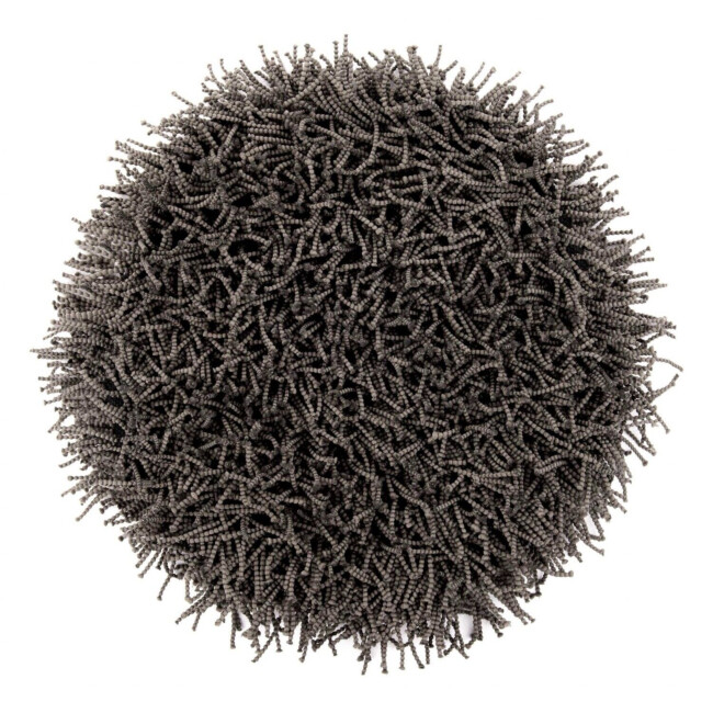 Heckettlane Classic-Anthracite Badmat Busto rond 60 cm, gemaakt van 60% Katoen 40% Polyester