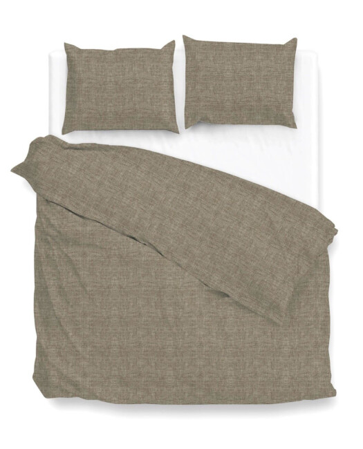 Zohome Dekbedovertrek Lino Palm-Taupe