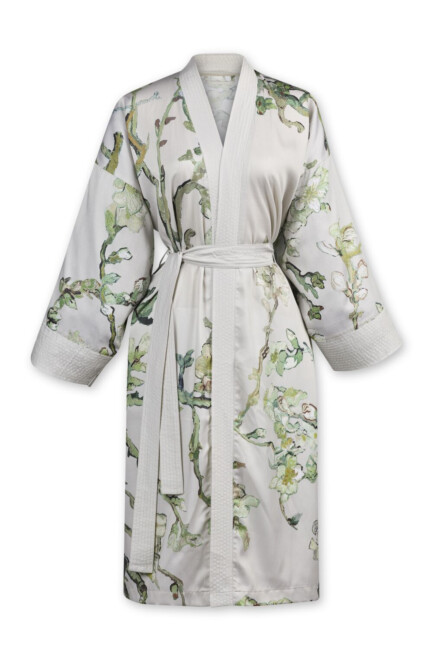 Beddinghouse x Van Gogh Museum Badjas Almond Blossom Kimono Zand