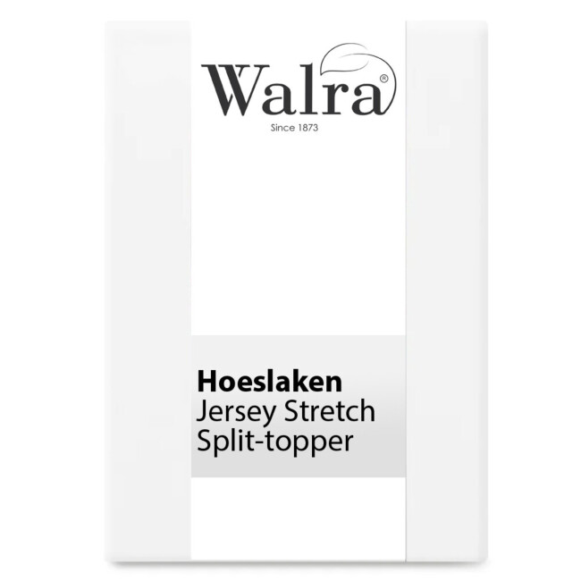 WALRA Hoeslaken Jersey Stretch Split-topper Wit