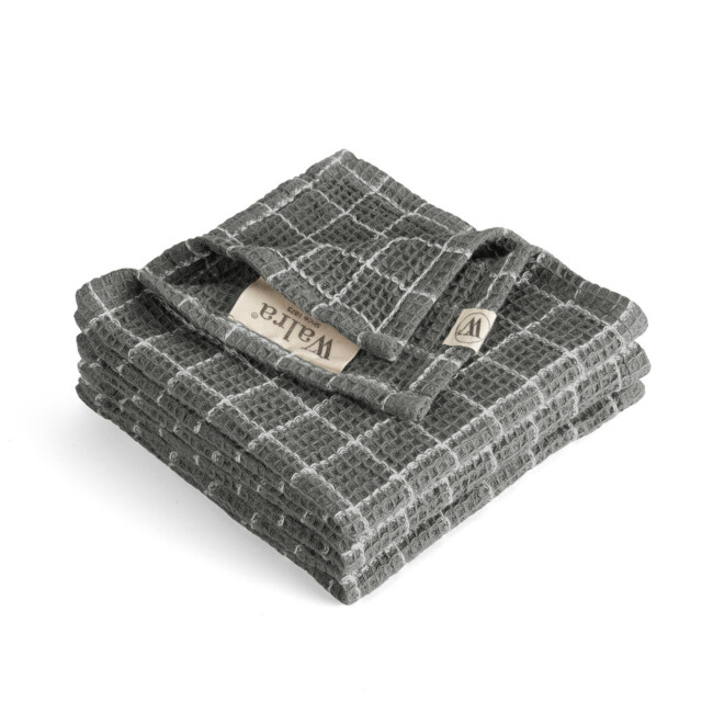 WALRA Vaatdoek Dry with Cubes Off Black