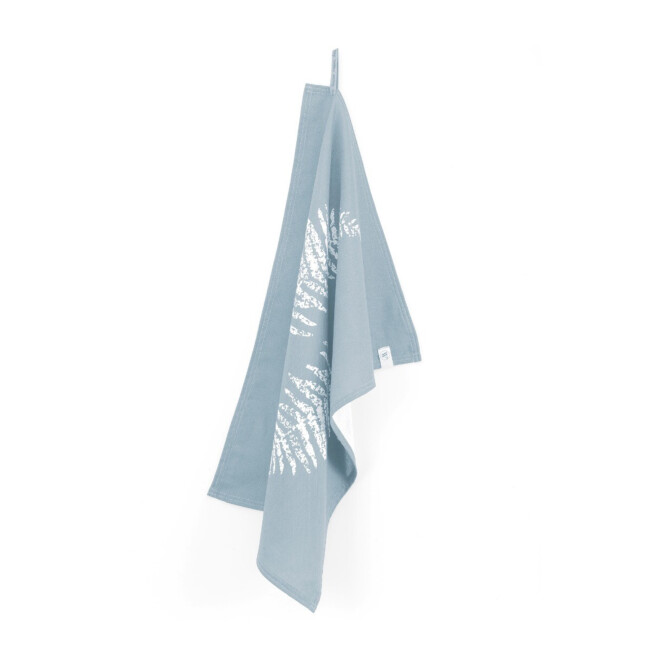 WALRA Theedoek Dry with Leaves Jeans Blauw