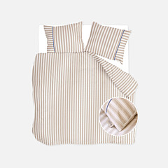 Walra Dekbedovertrek Refined Lines Zand