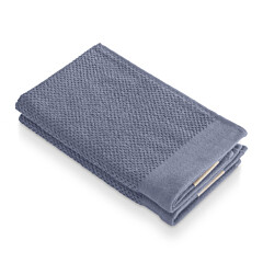 Walra Gastendoek Soft Cotton Popcorn Blauw 2x 30x50