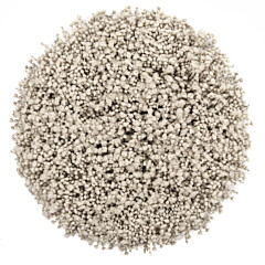Heckettlane Light-Grey Badmat Onda rond 60 cm, gemaakt van 60% Katoen 40% Polyester