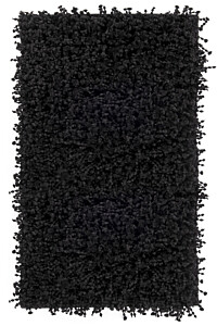 Heckettlane Night-Black Badmat Onda 60x100 cm, gemaakt van 60% Katoen 40% Polyester