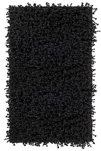 Heckettlane Night-Black Badmat Onda 70x120 cm, gemaakt van 60% Katoen 40% Polyester