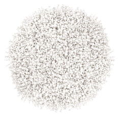Heckettlane White Badmat Onda rond 60 cm, gemaakt van 60% Katoen 40% Polyester