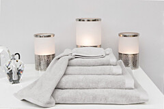 Heckettlane Bath-Premium Gastendoek 30x50 cm (3 stuks) Grijs, gemaakt van 100% Katoen