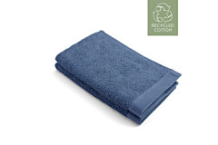 WALRA Gastendoek Remade Cotton Blauw 2x 30x50