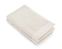 WALRA Gastendoek Soft Cotton Kiezel Grijs 2x 30x50 Kiezel Grijs